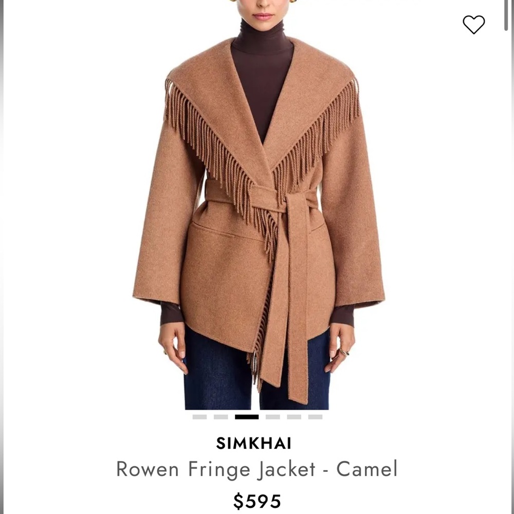 SIMKHAI Rowen Fringe Belted Wool Jacket - Picture 4 of 16